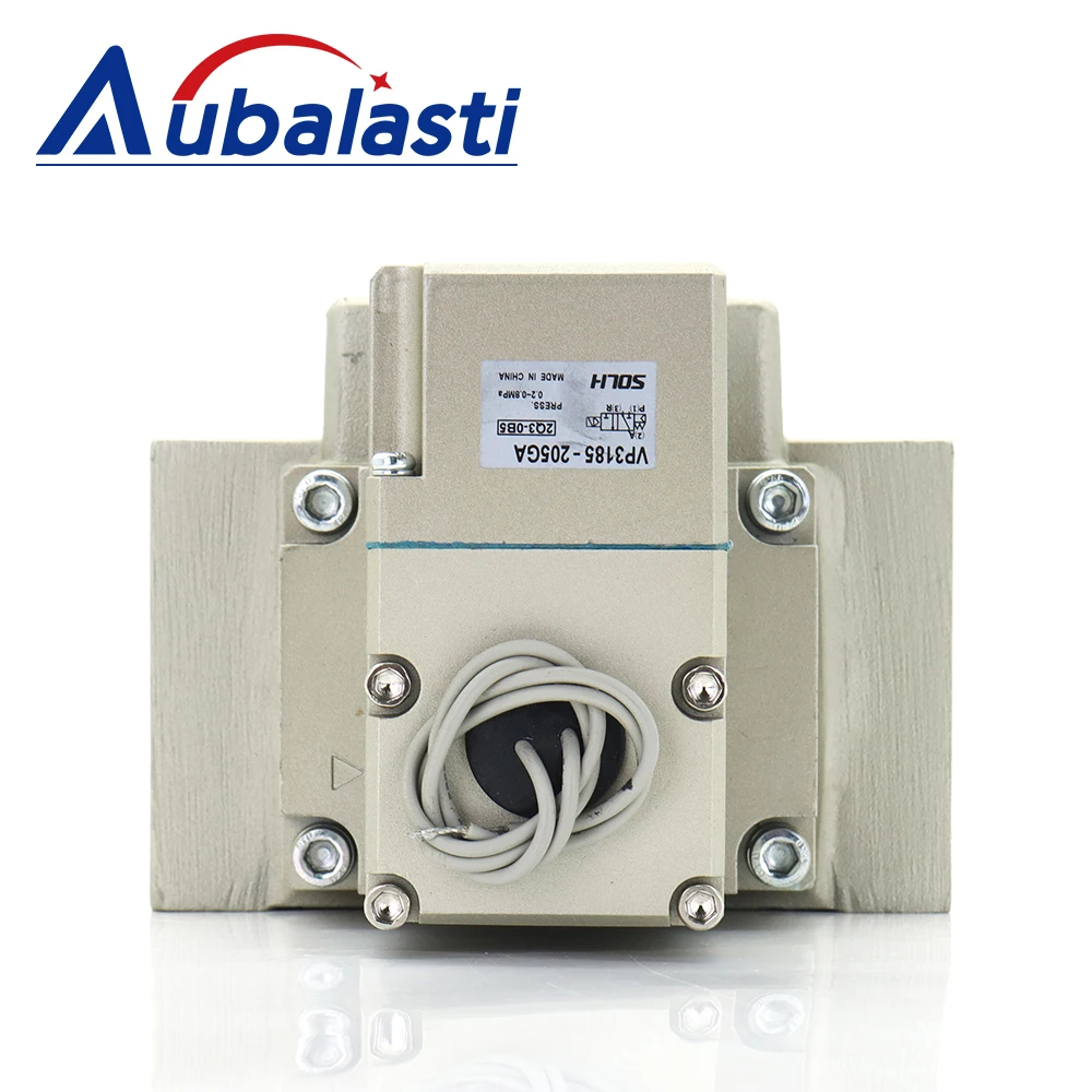 Aubalasti ขนาดใหญ่เส้นผ่านศูนย์กลาง Solenoid วาล์ว VP3185-205GA 24VDC 2 ตําแหน่ง 3-Way สําหรับ CNC Vibrating มีด