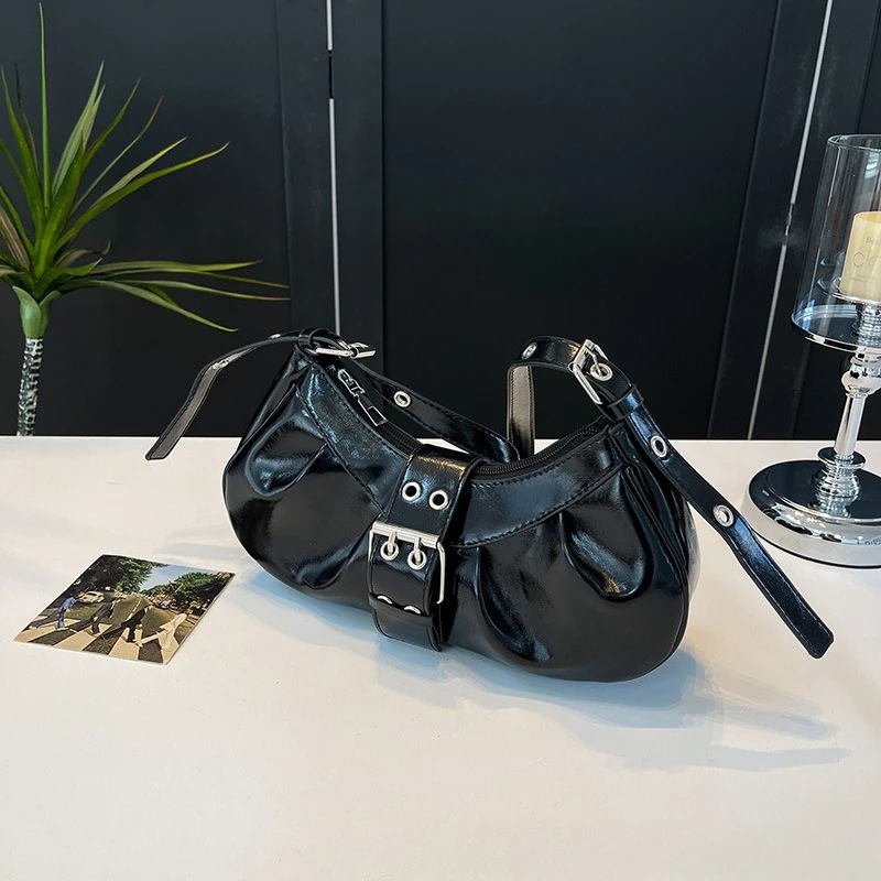 

Корейская женская плиссированная сумка на одно плечо в стиле ретро под мышками | Стильная и нишевая сумка для сумок для поездок на работу