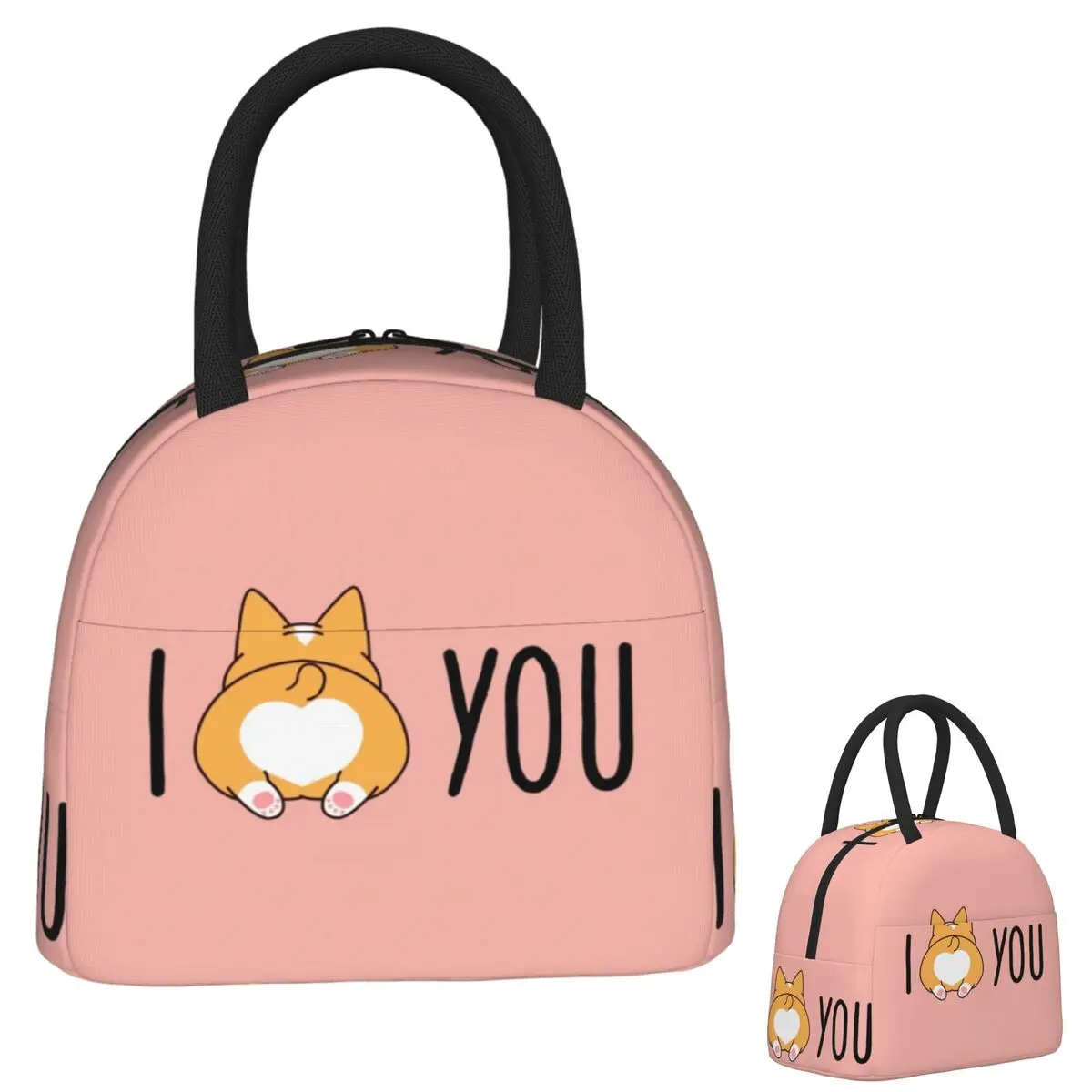 

Изолированная сумка для обеда корги для женщин и детей, портативные коробки для еды, термосумка для обеда