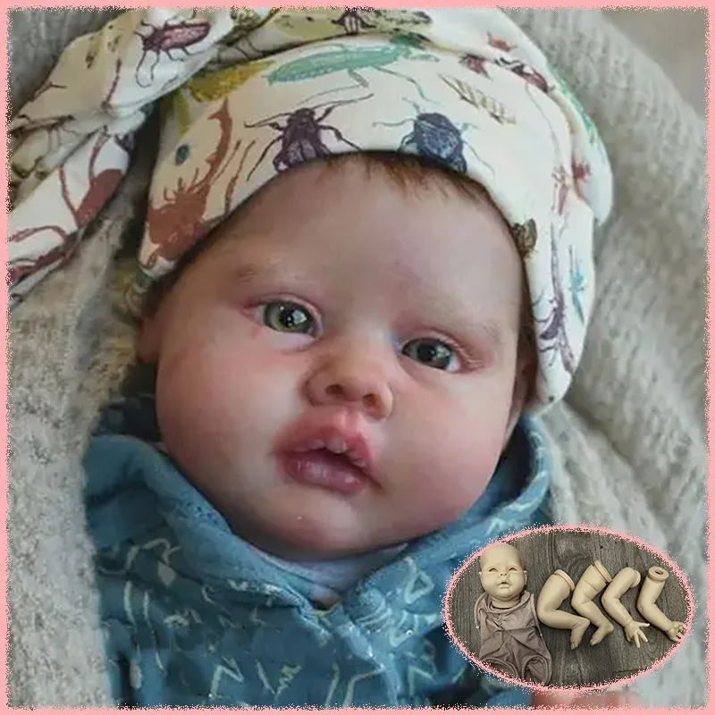 20Inch With Cloth Body And Random Eyes Reborn Nicol Doll Kit Unfinished Unpainted Blank DIY Doll Parts Collectible Art Doll