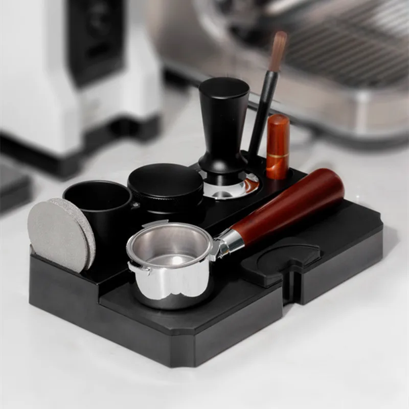 Espresso Tamping Station Portafilter Holder Coffee Distributor Mat Tamping Coffee Stand For 51/54/58mm Coffee Accessory Barista