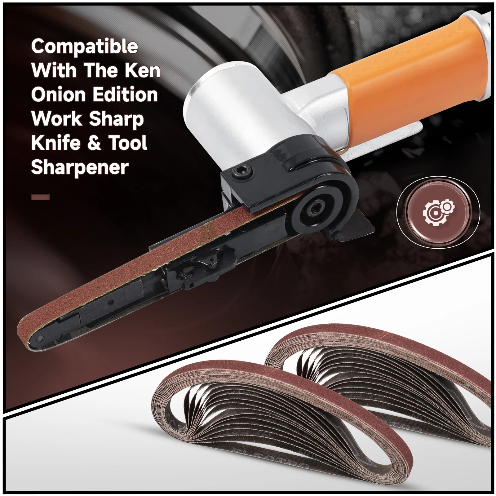 30 Stück 9 x 533 mm Schleifbänder, 533 x 9 mm Schleifband, 21 x 0,35 Zoll Schleiftuch mit Körnung 40 bis 400, weiches Tuch für Bandschleifer – Detail 5