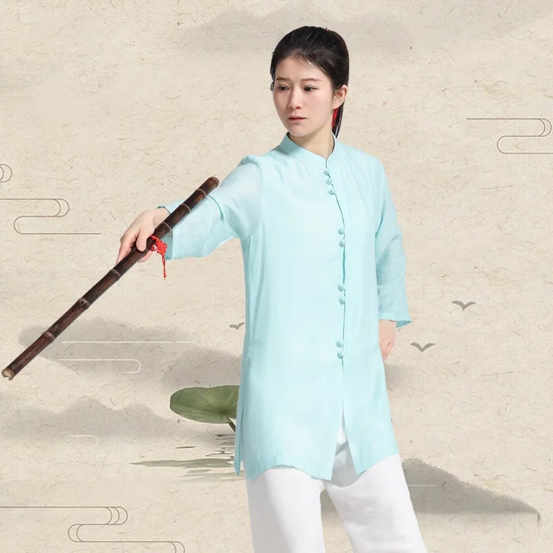 Kun Master Kung Fu Uniform Sztuki walki Tai Chi Odzież Oddychająca letnia chińska tradycyjna odzież Kostium Wushu dla kobiet