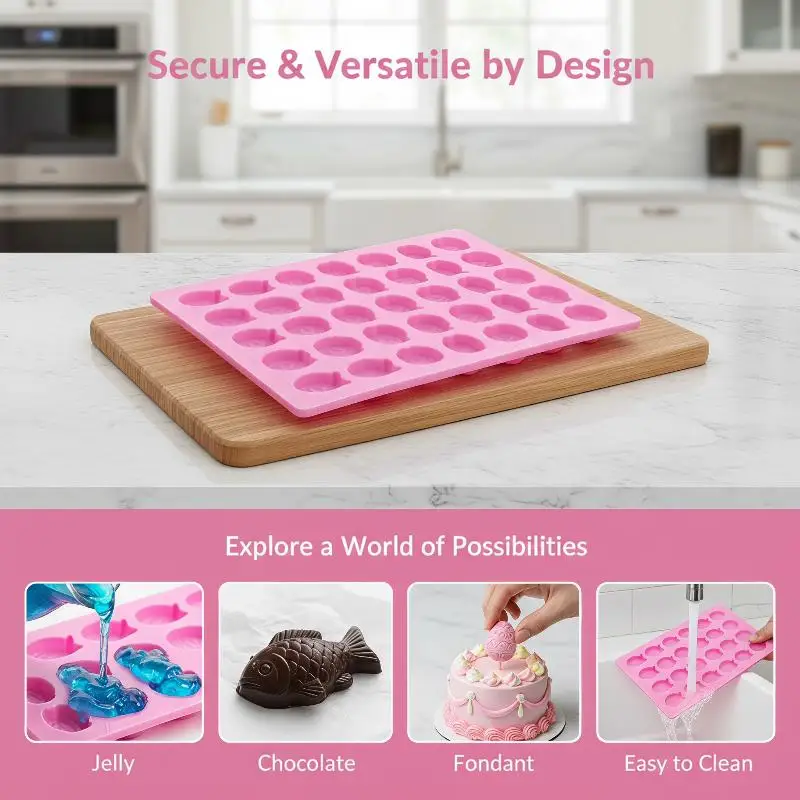 Little Fish Silicone Baking Mold BPA Free Reusable Mould for Chocolate Candy Jelly Ice Soap Home Bakery Cake Decoration
