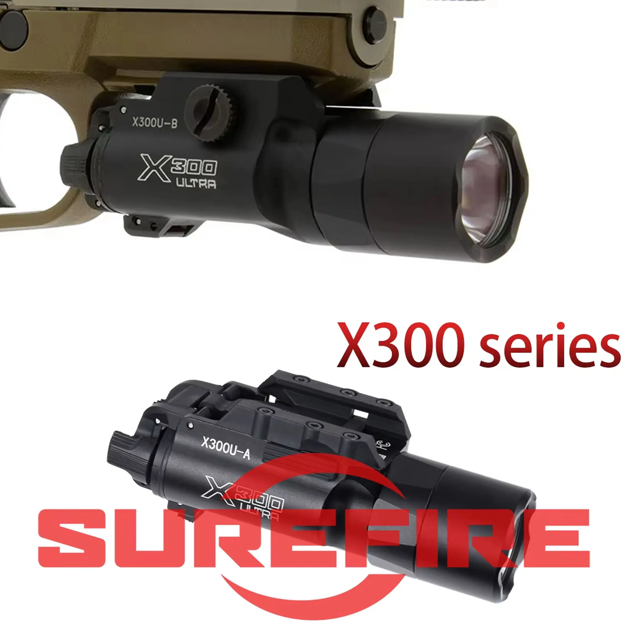 

Тактический светодиодный фонарь SureFire X300 X300U Ultra X300U-A металлический, для пистолетов, крепление на 20-мм планку, для охоты и страйкбола
