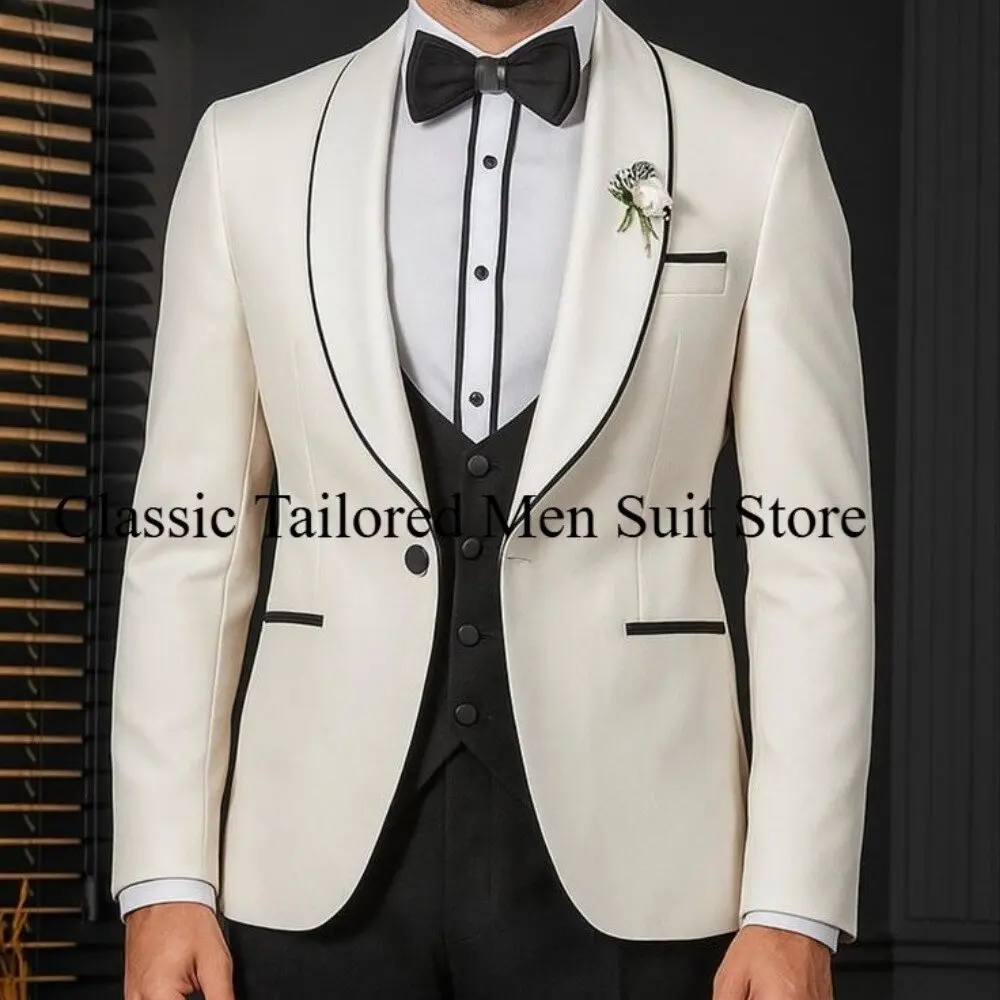 

Business Suit Groom Groomsman Wedding Party Prom Formal Occasion Men Tuxedos 2Piece Set Blazer Pants
