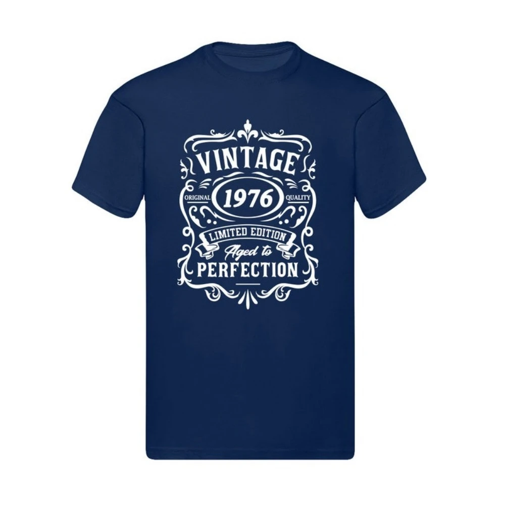 1976 Birthday T Shirt Funny Vintage Bday Style Top Birth Date Year Cool Gift Tee Ideas for Grandad  Short-sleeve O-neck