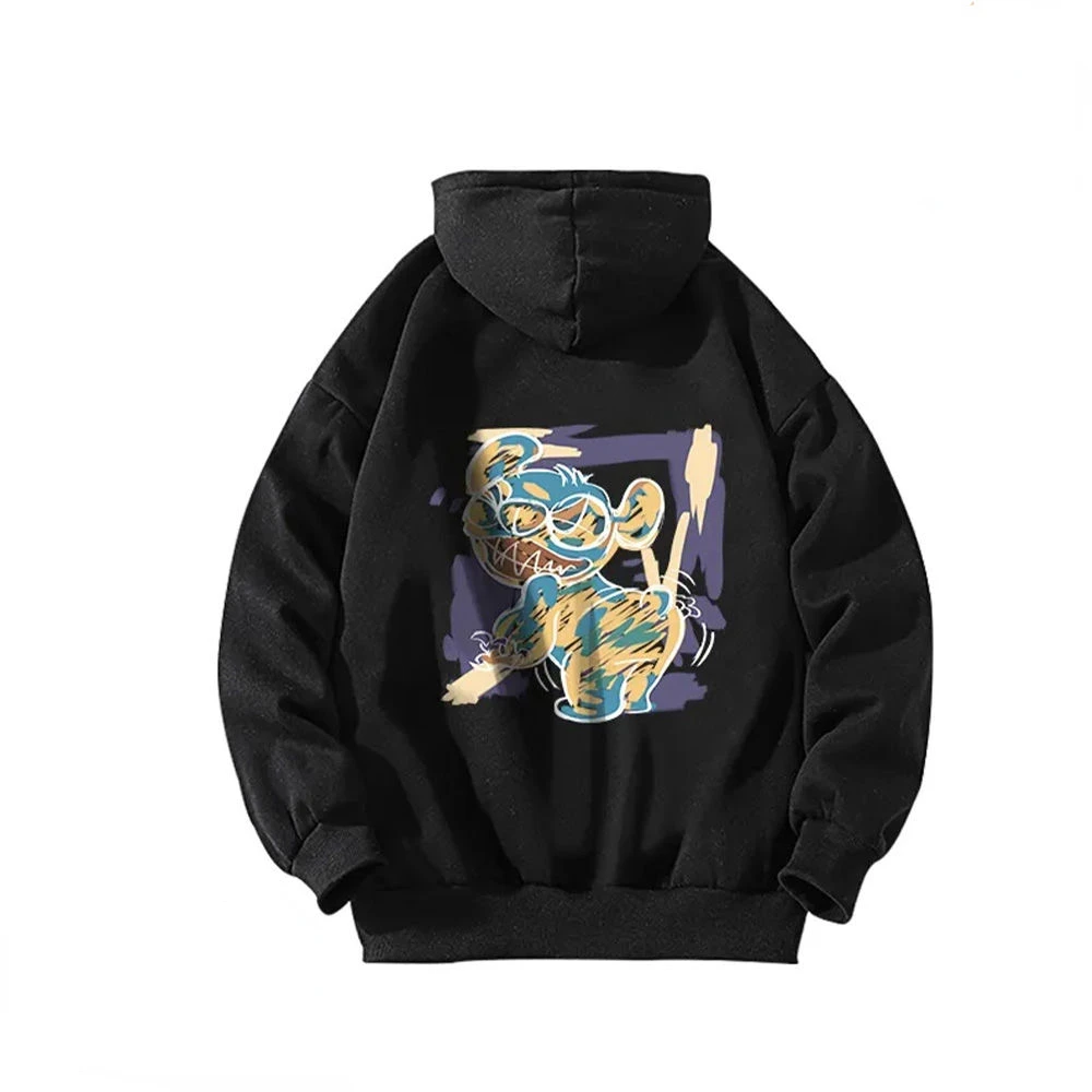 Stitch Bedrukte Stijl Capuchon Hoodie Sweatshirt Mannen En Vrouwen Paren Dragen Hetzelfde Paragraaf Gewatteerde Jasje Vrijetijdskleding Cadeau