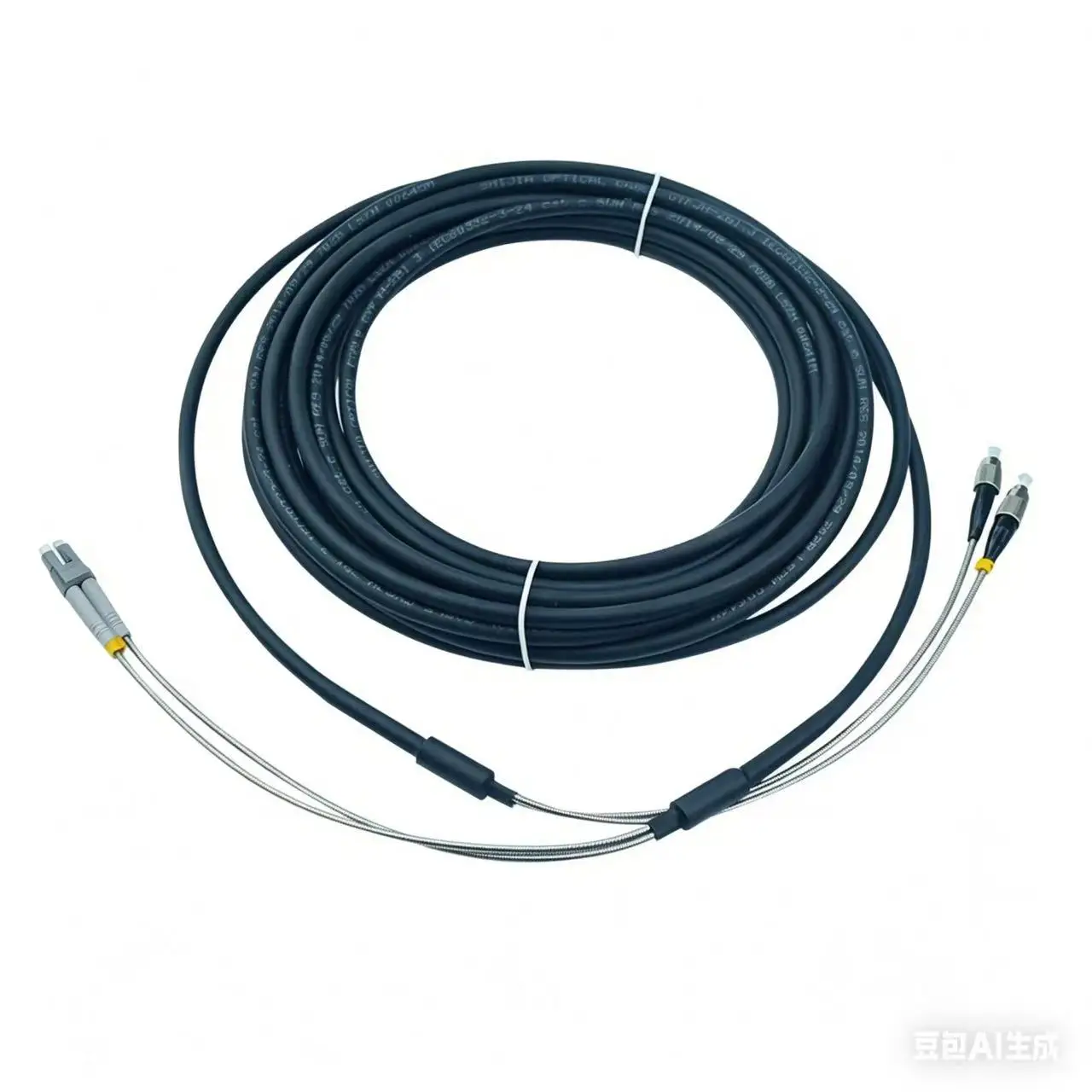 outdoor patchcord 60m 2/4 cores 7.0mm 2C 4C OM1 OM2 CPRI LC SC FC DVI waterproof FTTH jumper optical fiber armored cable 2 core