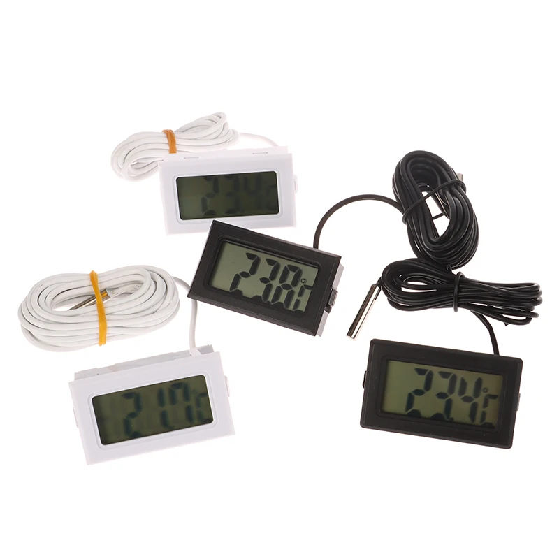 FY-10 Mini LCD Digital Thermometer Aquarium Car Water Bath Temperature Tester Detector Monitor Embedded Temperature Sensor