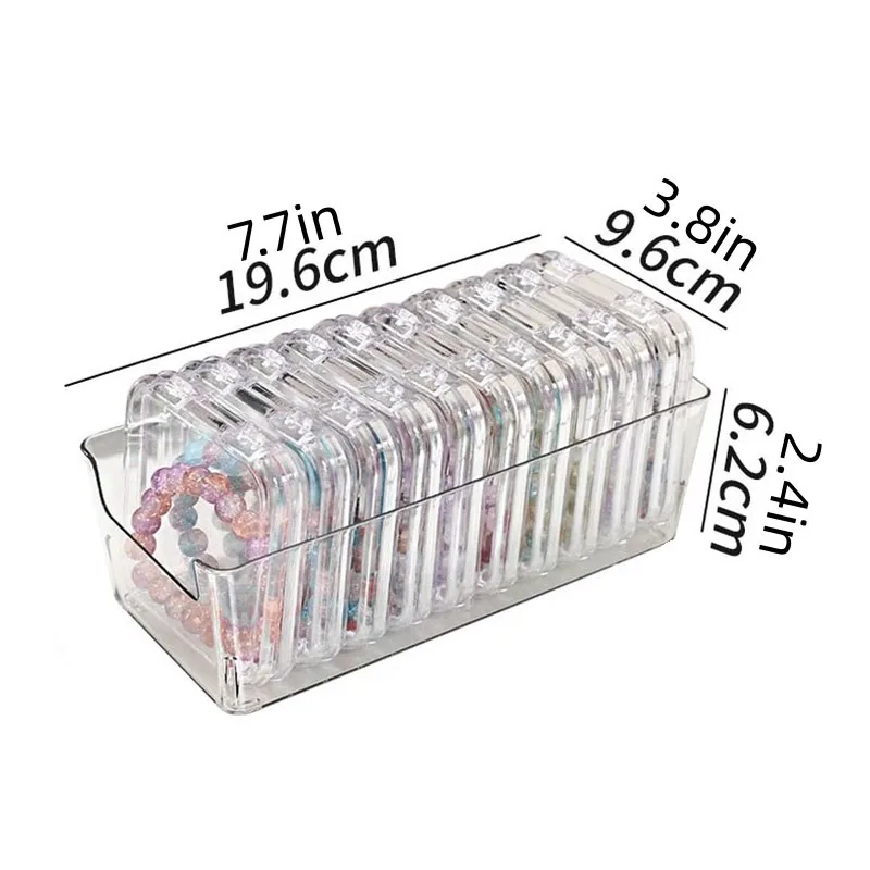 Transparent Nail Storage Box Handmade Nail Display Box Jewelry Necklace Accessories Dustproof Storage Box Bracelet Storage Box