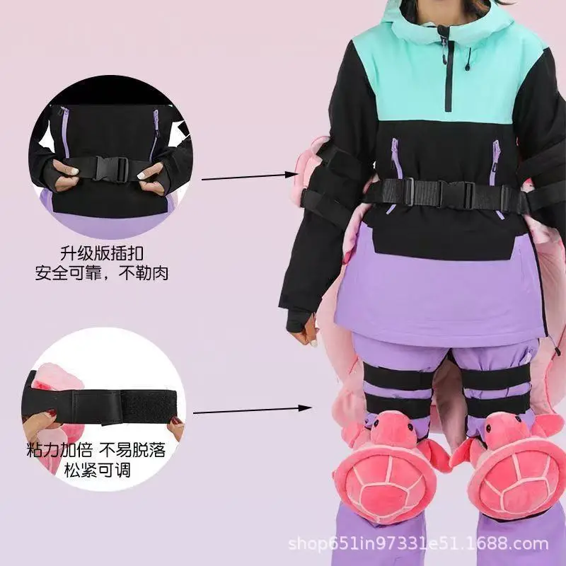 Ski Turtle Buttocks Mat Anti-drop Professional Ski Protective Gear Anti-knee Buttocks Snowboard Protective Equipment Set