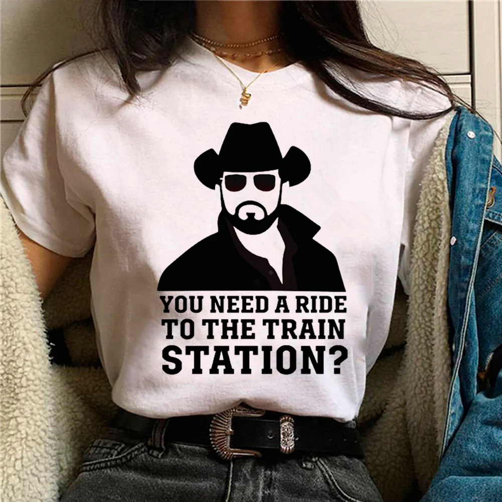 Yellowstone t shirt women manga harajuku funny top female anime clothing
