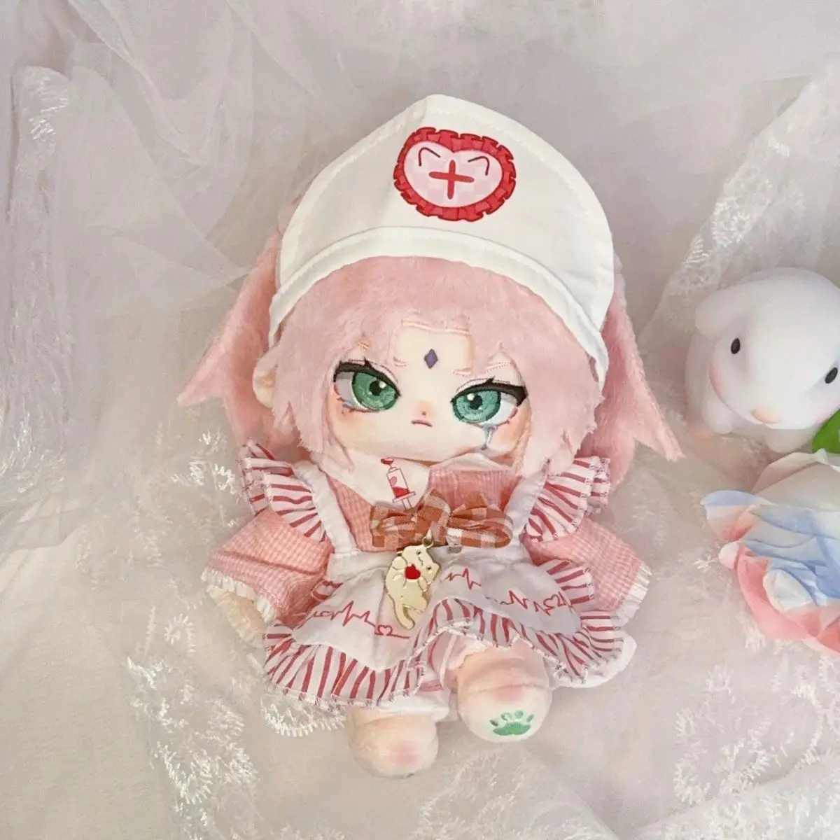 

20 см аниме Kawaii розовый Hiar Girl косплей плюшевая кукла тело мультфильм платье плюшевые игрушки фигурки Рождественский подарок