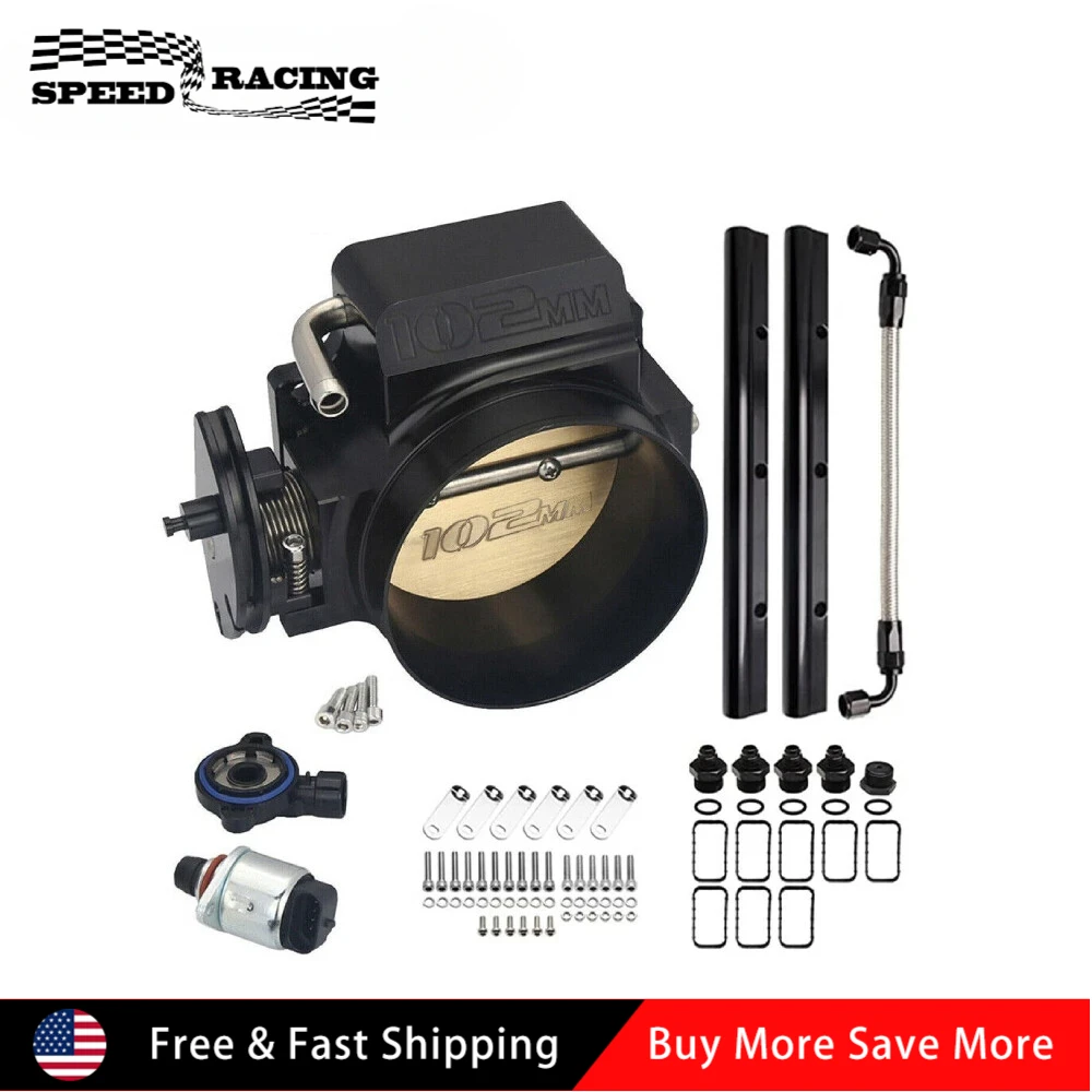 

102mm Aluminum Low Intake Manifold For GM III LS1 LS2 LS3 LS6 LS7 LSX With Fuel Rail Throttle Body