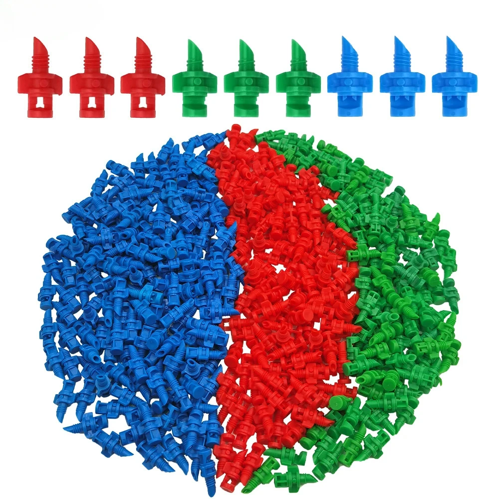 50pcs 90/180/360 Degree Refraction Nozzle Garden Sprinkler Agriculture Irrigation Plant Spray Nozzle for Garden Yard Tree Flower
