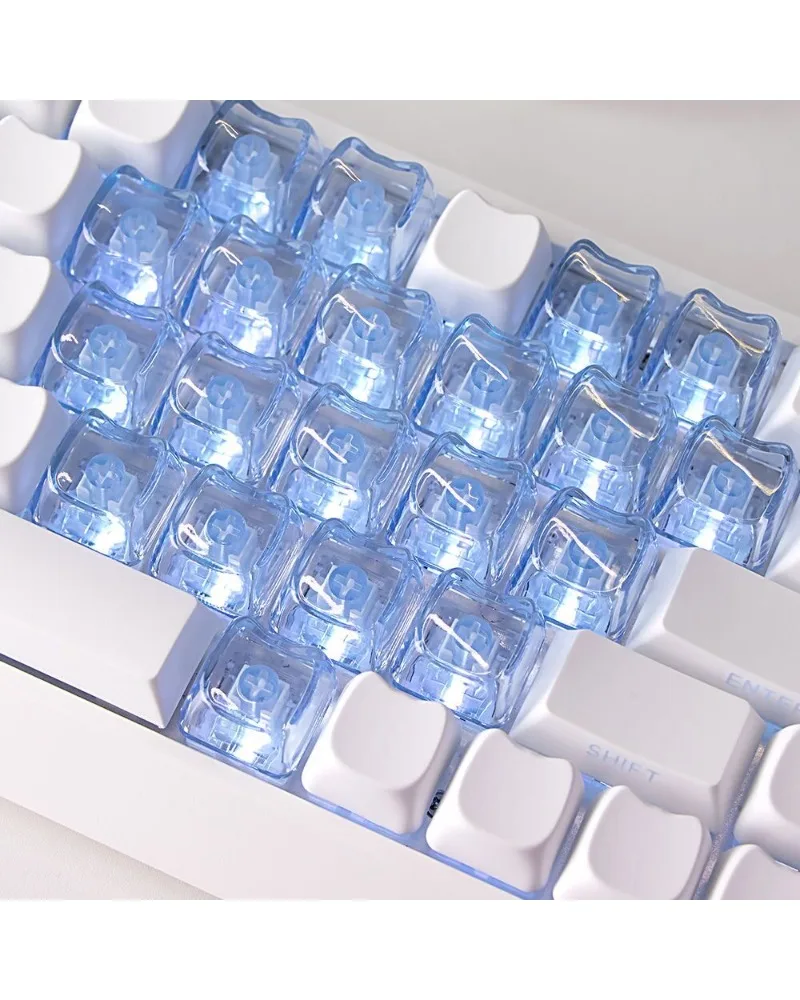 Pink PC light-transmitting keycaps MAO high love 21-key engraved DIY customized mechanical keyboard keycaps