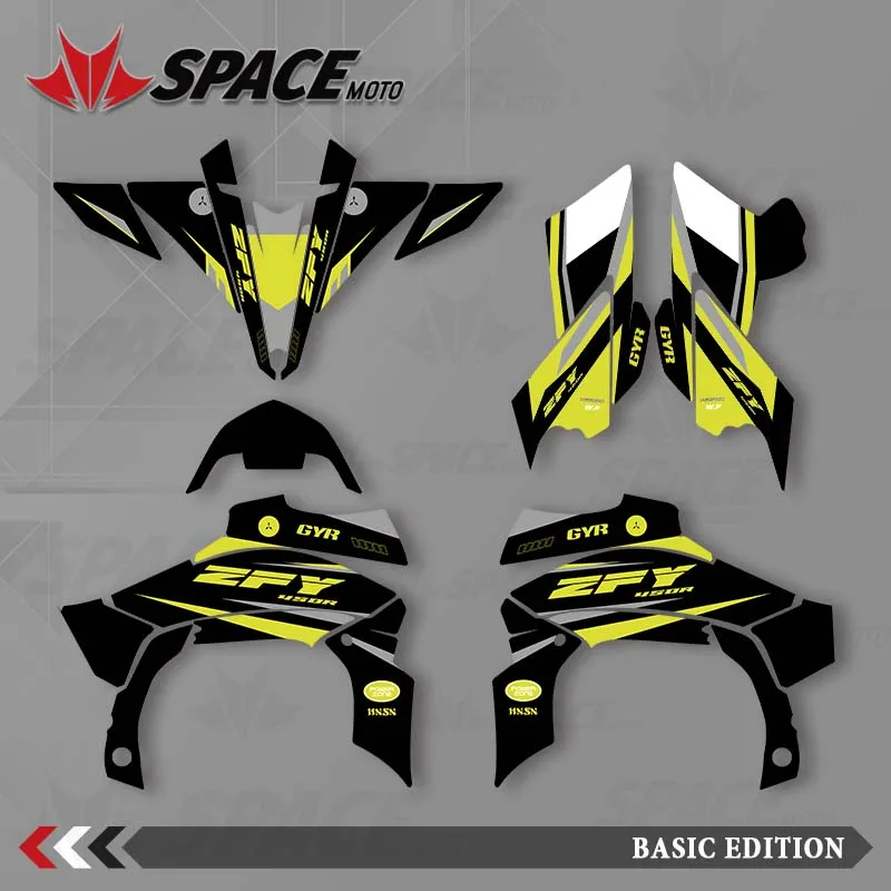 

SPACE Full Graphics Background Decal Stickers Kits Number Name Custom For Yamaha YFZ450R ATV 2009 2010 2011 2012 2013