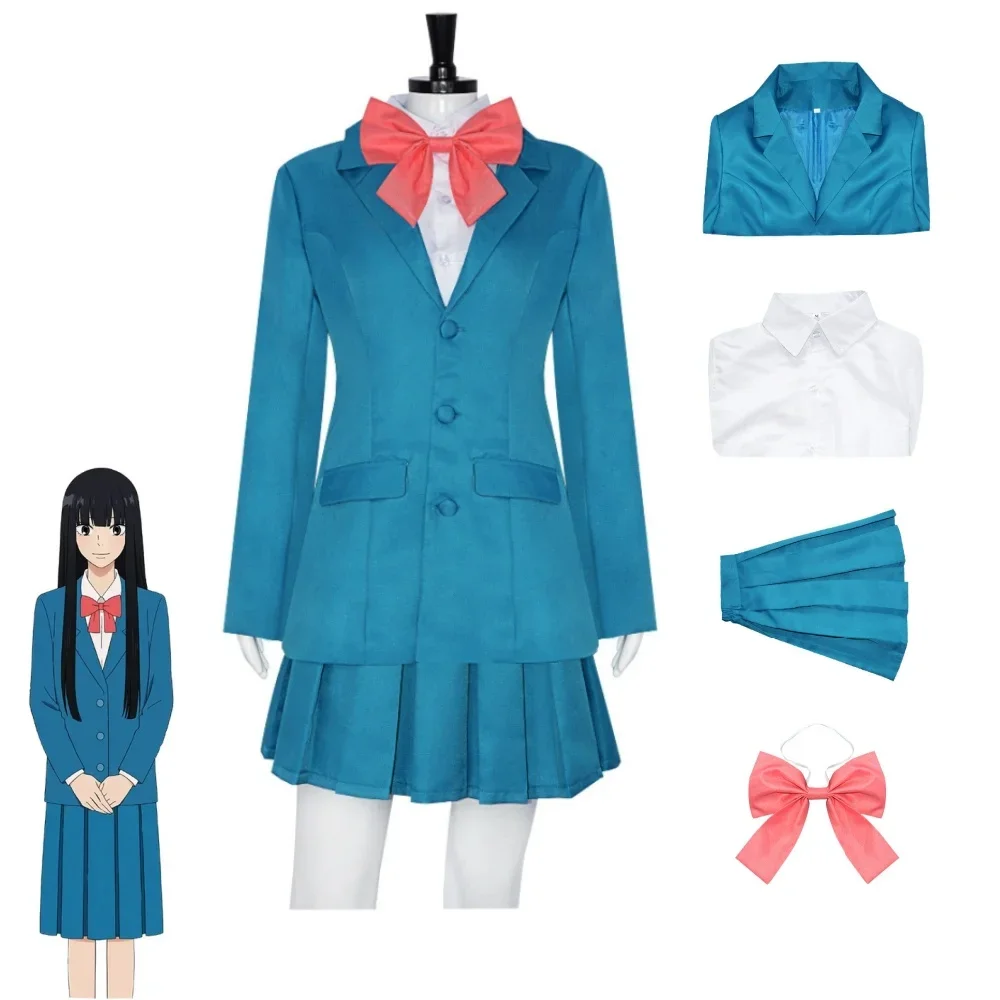 

Sawako Kuronuma Cosplay Costume Wig Anime Kimi ni Todoke From Me to You JK School Uniform Skirt Shirt Halloween Party Girls