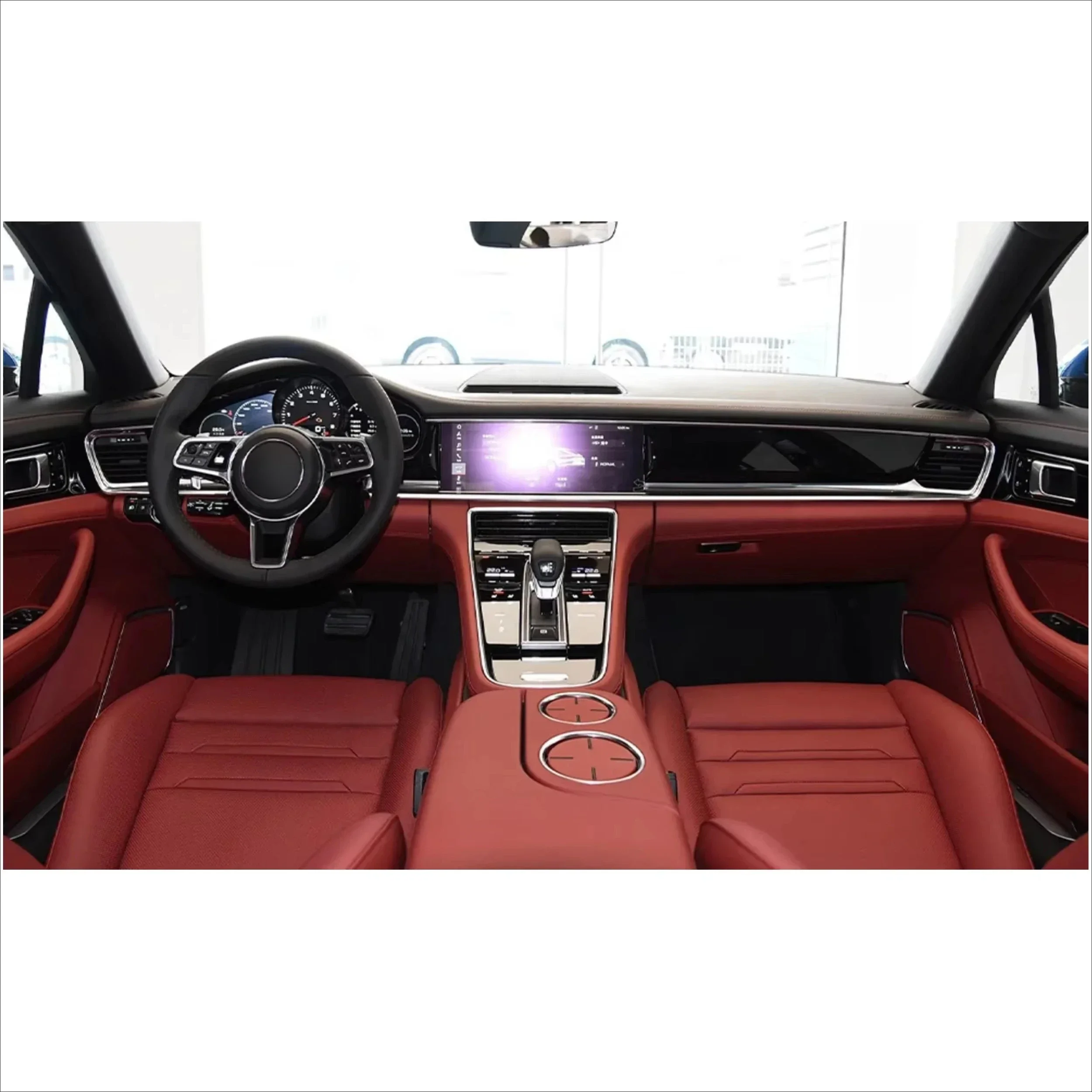 RHD Deluxe Seat Door Steering Wheel Center Console Upgrade Interior Kit for Panamera 970-971 2017-2020