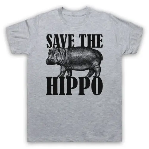 

Мужская и женская футболка с надписью «SAVE THE HIPPO»