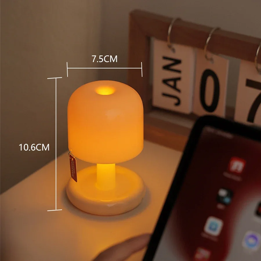 USB قابلة للشحن غروب الشمس ضوء الليل LED الجدول مصباح مكتب صغير السرير غرفة نوم بار غرفة ديكور جو المزاج ضوء الحد الأدنى