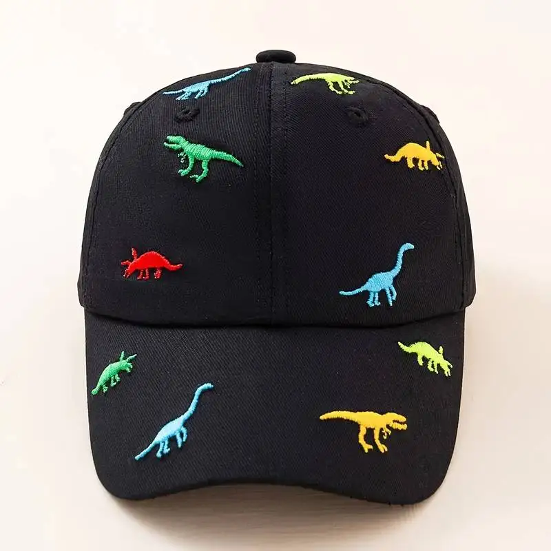 Kids Baseball Cap Dinosaur Embroidery Children Girls Boys Sun Hat Spring Summer Outdoor Adjustable Visor Baby Cap