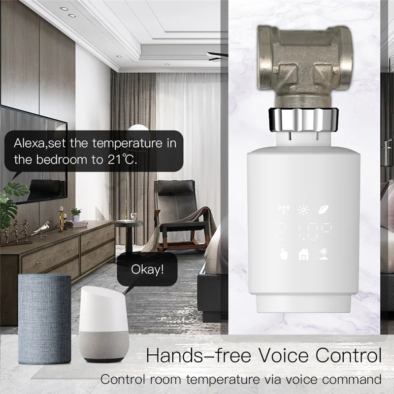 

-A90P Zigbee Graffiti Heating Temperature Valve App Voice Remote Control Temperature Control Energy Saving Smart Switch