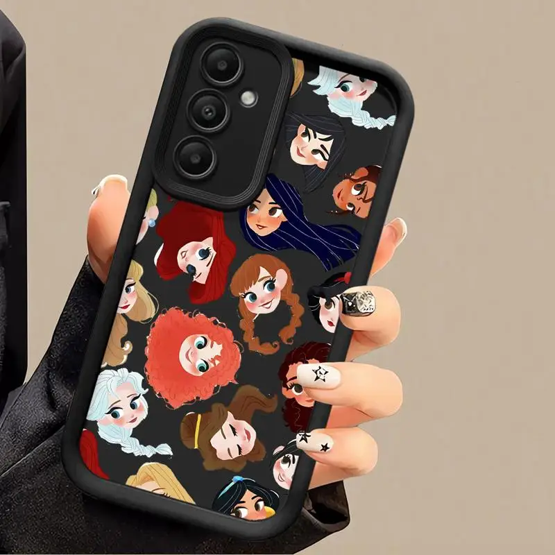 디즈니 프린세스 휴대폰 케이스, 삼성 갤럭시 A22, A23, A24, A12, A13, A14, A32, A33, A34, 4G, 5G 충격 방지 펀다