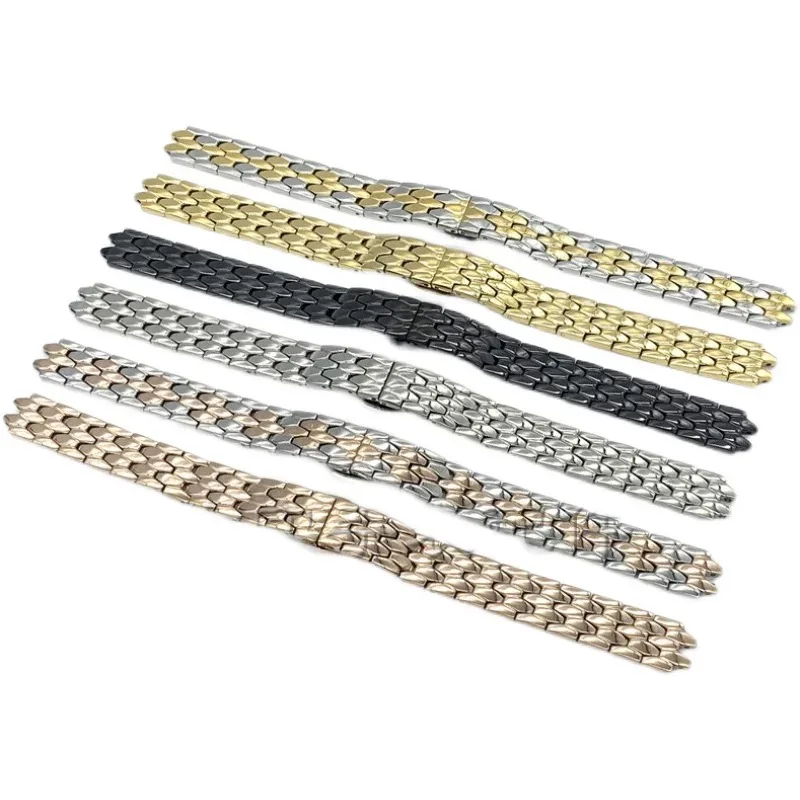 

Watch Bracelet Women's Metal Steel Belt Suitable for Small Dial 12mm Quartz Watch Women's Strap Adapt to any watch 6038#