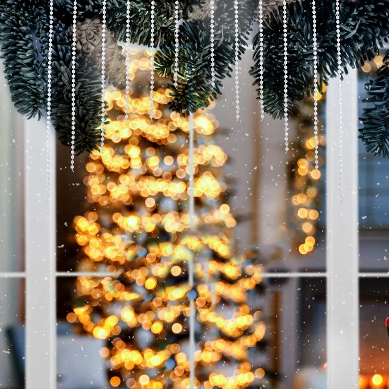 

Faux Pearls Garland Roll 164 Feet 3Mm Pearl Bead String Elegant Clear Pearl Strand for Wedding Centerpieces Floral Decorations