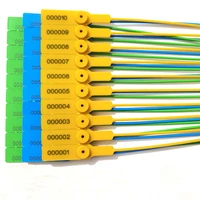 100 Uds sellos de alambre antirrobo longitud 28cm sellos de plástico desechables bridas de cables autoblocantes se pueden personalizar