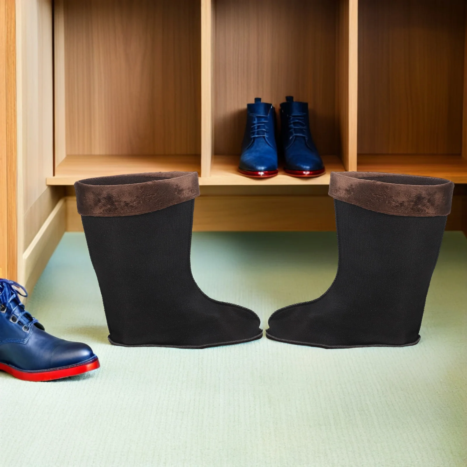 

1 Pair Rain Boot Socks Thick Thermal Liners For Winter Rain Boots Warm Fleece Lined Insulated Hiking Shoe Covers Boot Liners Men