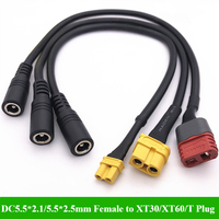 DC 5.5*2.1mm 5.5*2.5mm To XT60 XT30 T Plug Male Female Connector Battery Charging Adapter Cable Converting Wire For RC Model