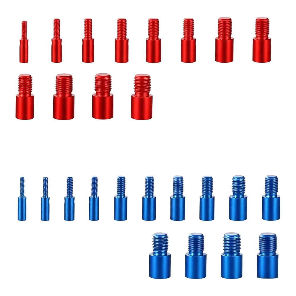 Thread Pitch Gauge 26PCS Aluminum Construction for Accurate Metric and Inch Fastener Measurement Red Blue Storage