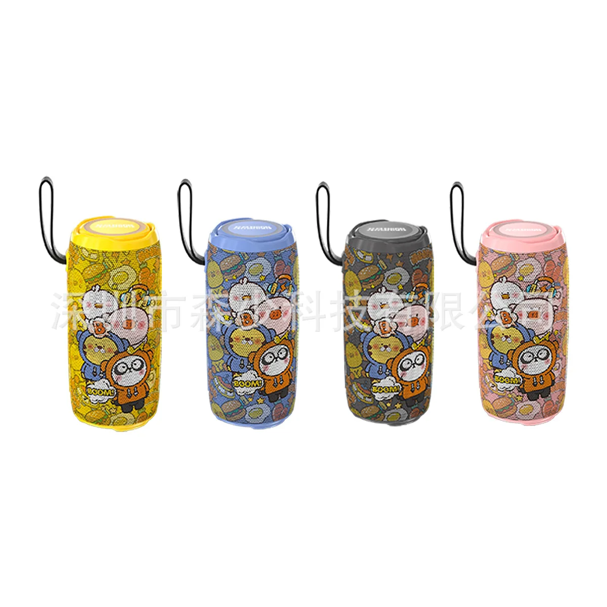 2025 رائجة البيع عبر الحدود خاص الكرتون سمّاعات بلوتوث للتخييم في الهواء الطلق مضخم صوت محمول سمّاعات بلوتوث مع الضوء