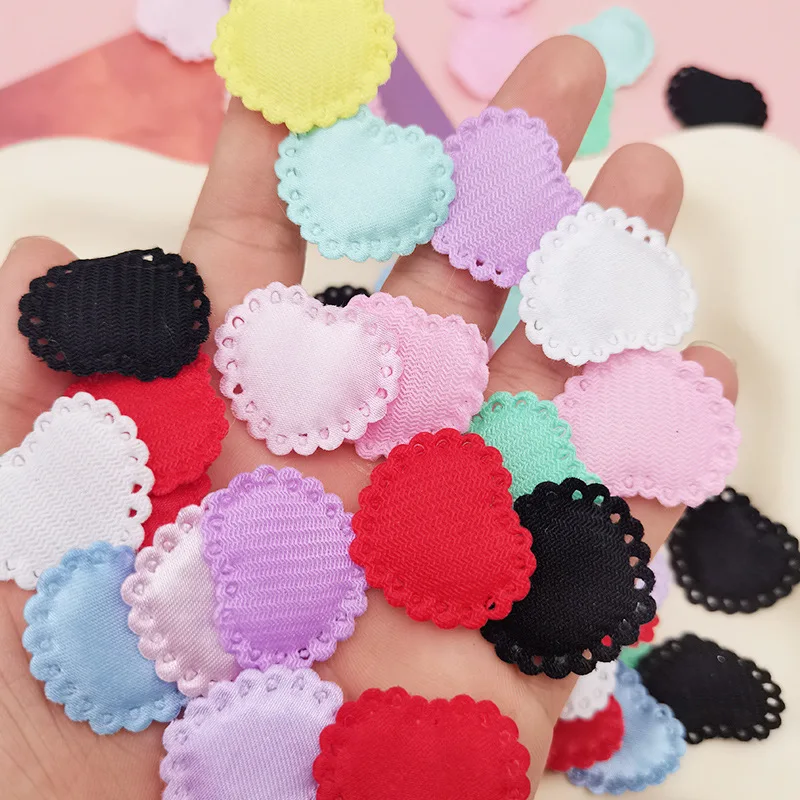 50 Stück Bunte Stoff-Applikationen zum Aufnähen für DIY-Bastelarbeiten, Ornamente, Hochzeits-, Valentinstags- und Partydekorationen – Detail 5