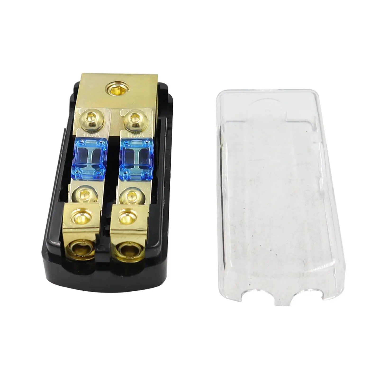 Mini Anl Fuse Holder Distribution Block 2 Way Car Audio Anl Fuse Holder 60 Amp 12 V Fuse Box for Car Audio Splitter