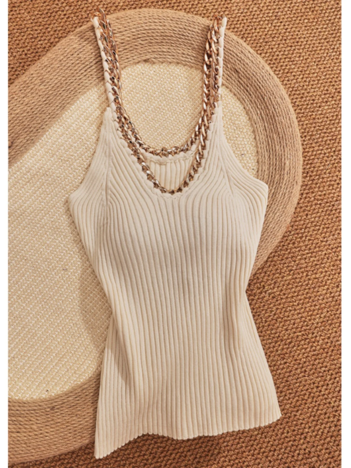 

Металлическая цепочка в стиле панк V-Ne, вязаный укороченный топ с эластичным ремешком, сексуальный праздничный укороченный топ с тонким ремешком, облегающая верхняя одежда, женская мода, лето 2024