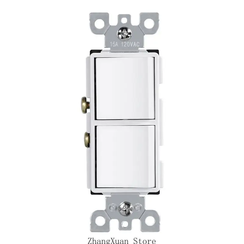 Toggles Light Switches Single Poles Combination Decorator Switches for North Americans Standard Wall Plate Easy Installation