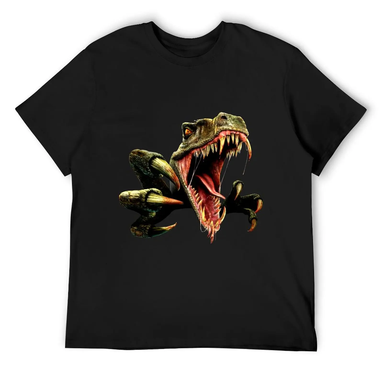 Velociraptor Jurassic Park Dinosaur T-Shirt cute clothes cheap stuff Short sleeve tee men