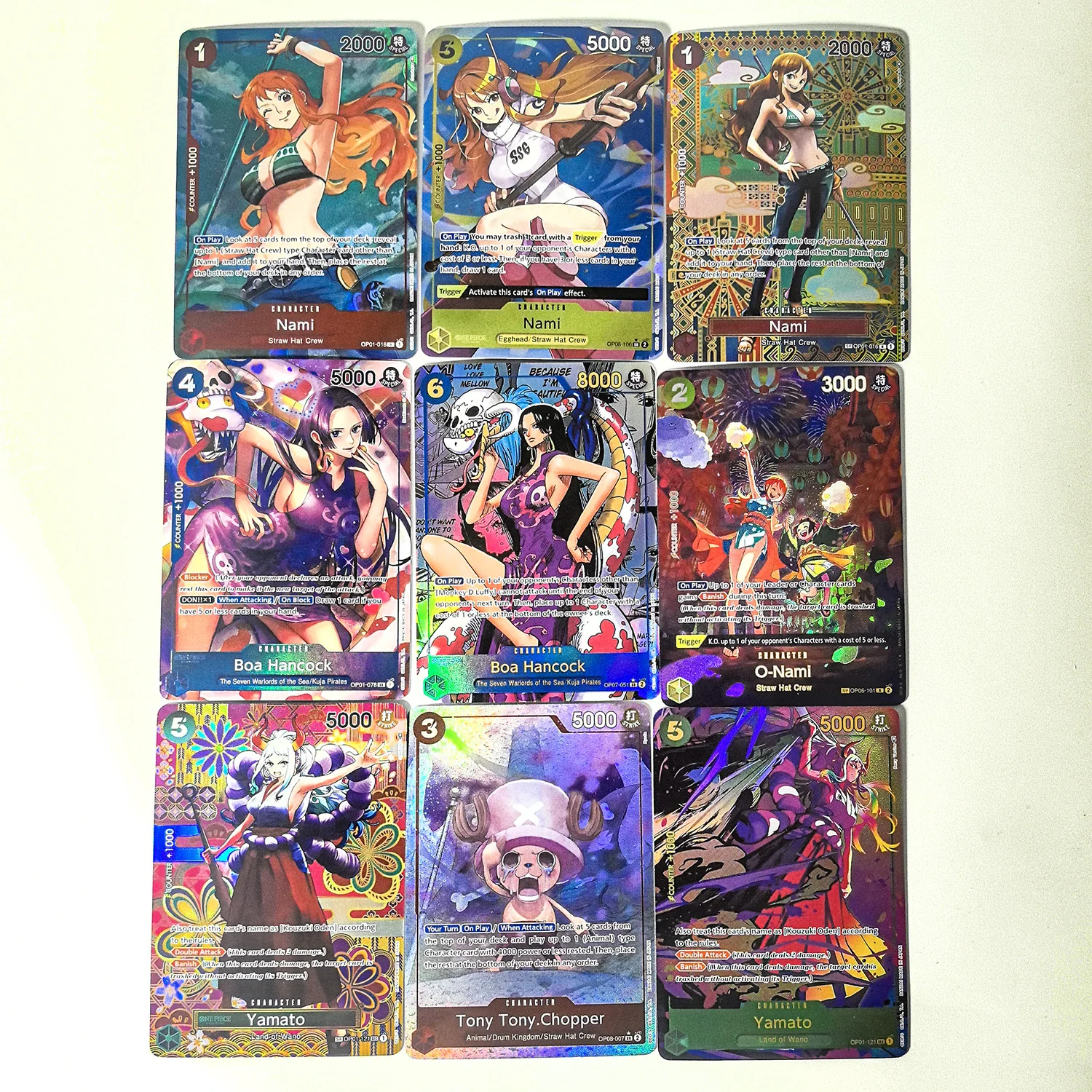 Anime One Piece OPCG High Quality Blue Core Cards Nami Okiku