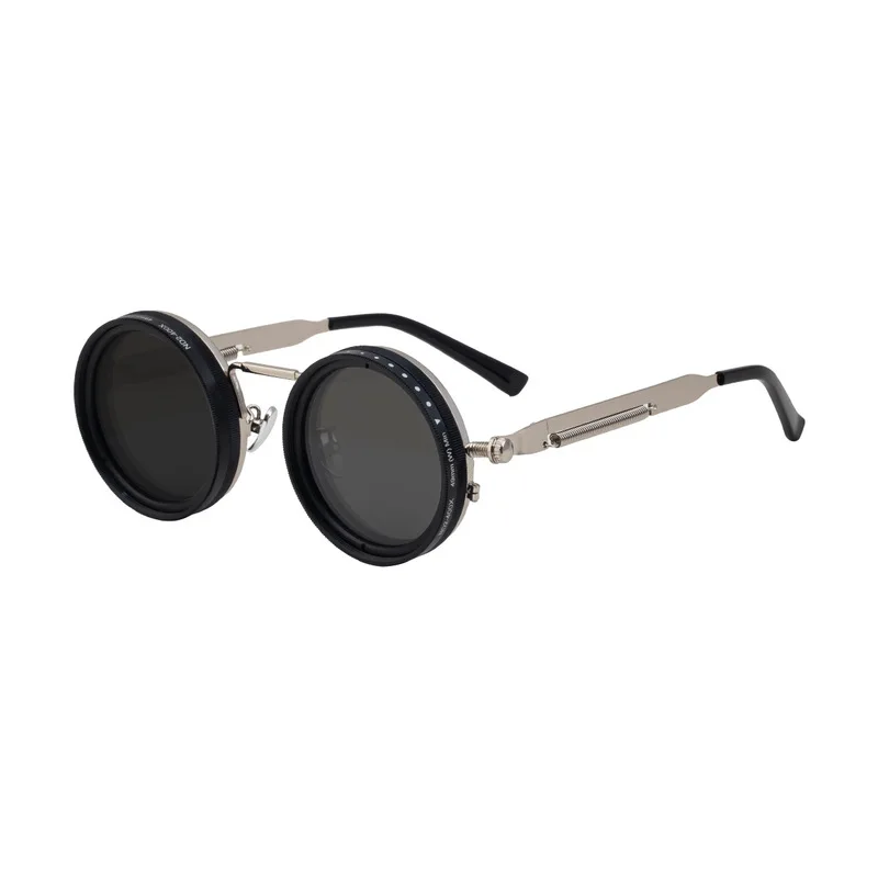Vintage Round Mens ND9 Adjustable Dimming Polarized Sunglasses UV400 Protection Anti Glare For Driving Fishing Outdoor Wear