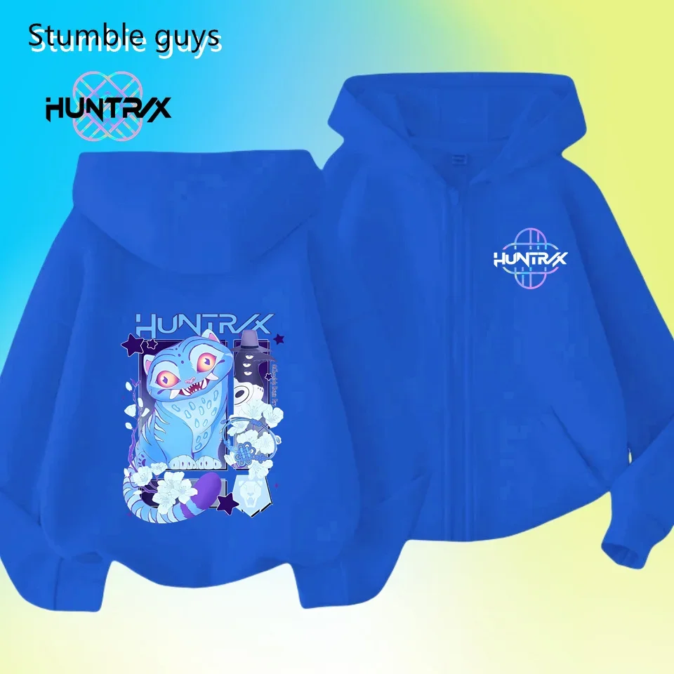 

New KPop Demon Hunters Kids Zipper Hoodie 3-12Y Spring Autumn Sportswear Boys Clothes Girls Warm Print Casual​