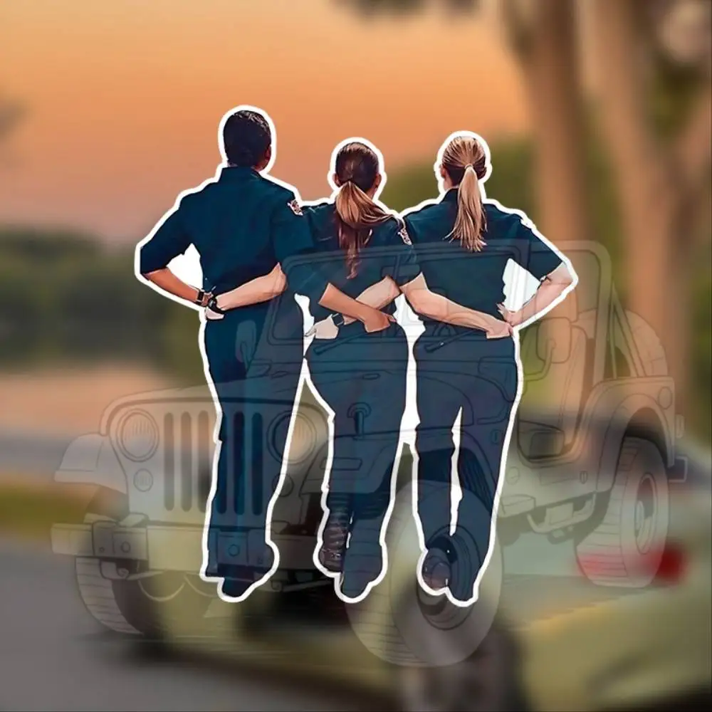 Women Firefighters Vinyl Bumper Sticker Decal For Car Van SUV Wall Boat Cup Waterproof Stickers For Decorating Car Windows Motor