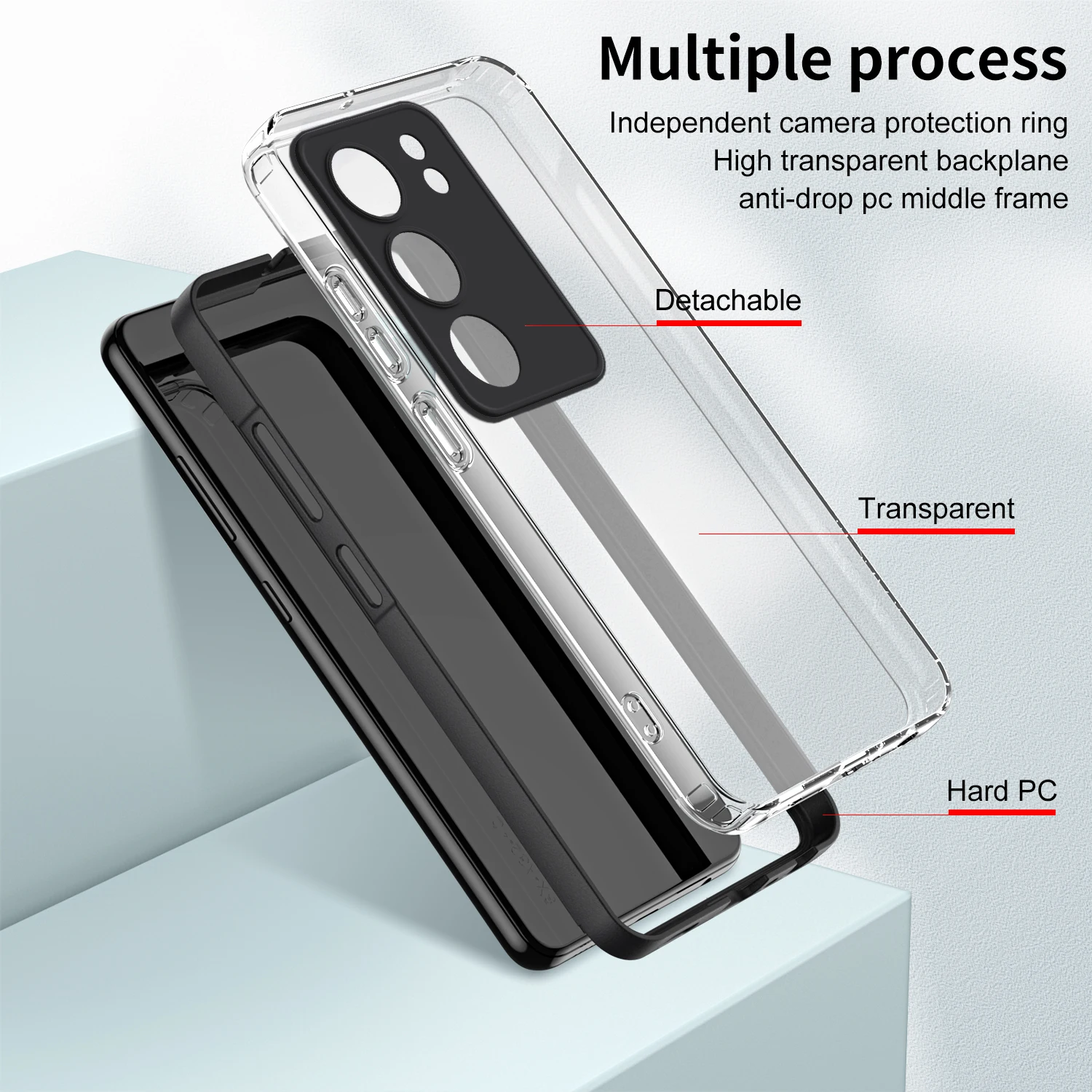 3 IN 1 Frame Clear Case for vivo V29 V 29 Full Camera Silicone Protection Hard Luxury Cute Phone Cover vivoV29 V2250 Coque