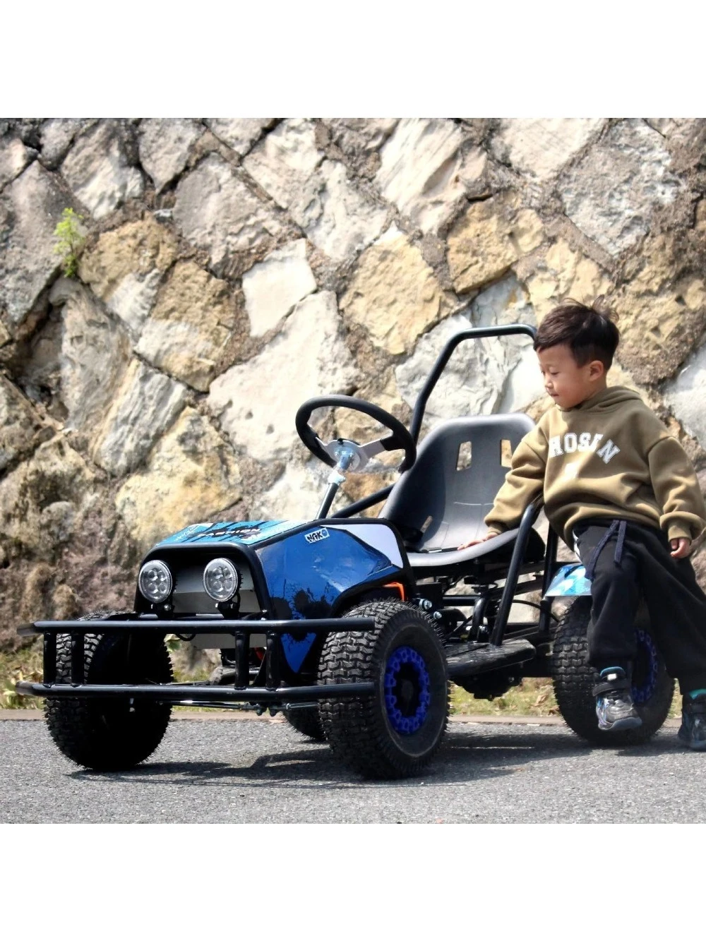 Commercial 48V 20Ah Brushless Motor Long Range Shaft Drive Kids Electric Go Kart for Amusement Park