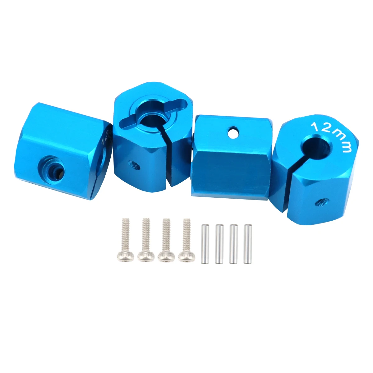 Aluminium 5/6/7/8/9/10/11/12 mm Adapter Sechskant 12 mm Antriebsnabe mit Stiftschrauben für RC Auto Track Truck HSP HPI Tamiya Traxxas Slash