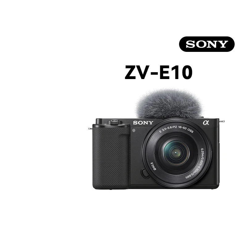 SONY Alpha ZV-E10 ZVE10 APS-C E-Mount Vlog Mirrorless Camera Digital Com 16-50mm Lens Compact Camera 4K Fotografia Profissional