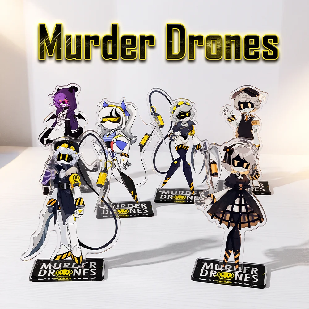 Murder Drones Uzi Doorman Serial Designation N 15CM Cute Anime Acrylic Stand Keychain Anime Character Desk Decor Halloween Gifts